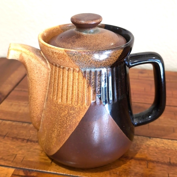 Vintage 70's Stoneware Pottery Teapot Tea Pot with Dipped Glaze - Robert Maxwell - Picture 7 of 7